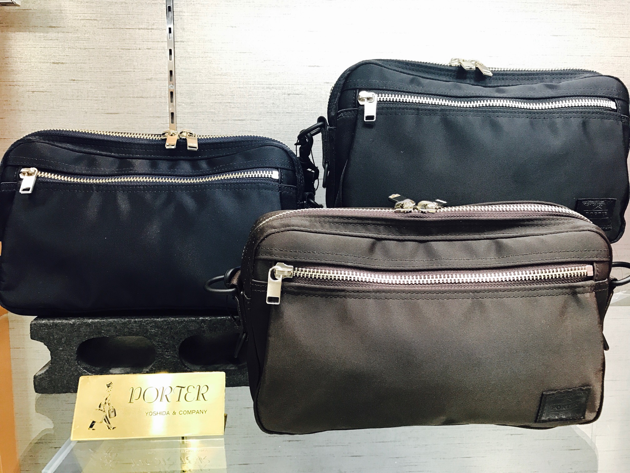 PORTER ポーター LIFT リフト ショルダーバッグ 2室 ネイビー L